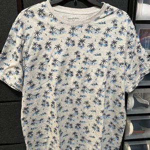 Goodfellow Gray Palm Tree T Shirt Used Large